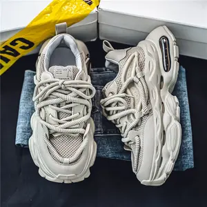 GGOR Men's Height Increasing Sneakers Suitable for Youth & - Upper & Sole Athletic Footwear, Low-Top Lace-Up Comfortable Elevator Shoes for Casual Wear, Gym, Daily Use - - Height Boosters