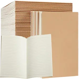 3/6/9/12 Pack A5 Leather Paper Notebook, Simple Practical Student Diary, Durable Stitched Binding, Suitable for Students, Travelers, Office, Stationery Office Supplies