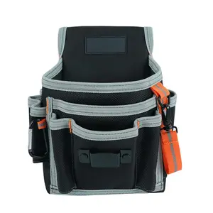 Electrician's Small Tool Pouch for Tool Belt Tool Pouch Tool Holster with Multiple Pockets, Construction Pouch Tool Organizer for Tools