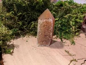 Brown Druzy Agate Tower Polished Point Natural Banded Brazilian Geode Gemstone Healing Crystal Mineral Specimen Quartz Drusy Cave Sparkly