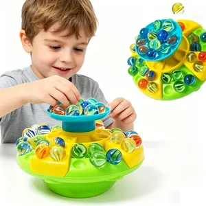 Kids Marble Run Tower - 3-Tier Stacking Balance Toy with 60 Marbles, Interactive Family Game, Educational Toy for Children's Day