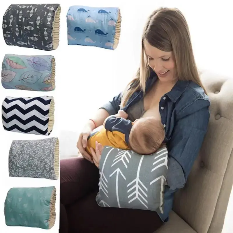 Adjustable Baby Nursing Arm Pillow - Portable Cotton Breastfeeding Support Cushion