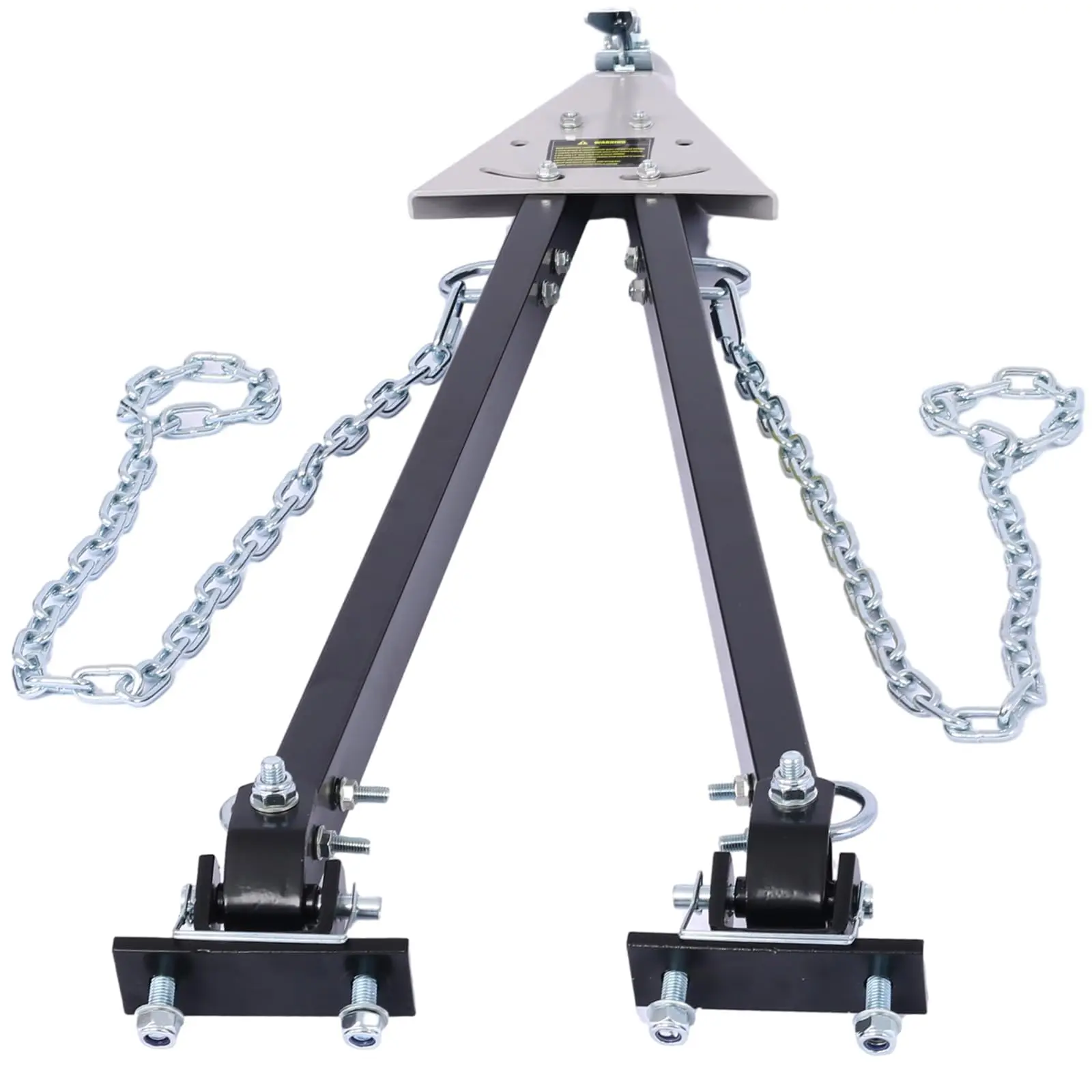 Gaomon Bumper-Mounted Durable Lightweight Tow Bar, 5000lb Tool-Free Adjustable Tow Bar with Chains, Powder-Coated Alloy Steel, 2 in Ball Hitch Coupler for RV, Vehicle