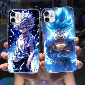 Kilkua & Goku IPhone Case for iPhone 15 14 13 12 11 XS X 8 7 6 Plus Mini Pro Max SE 2022 Clear Phone Cover Funda Accessories Protective