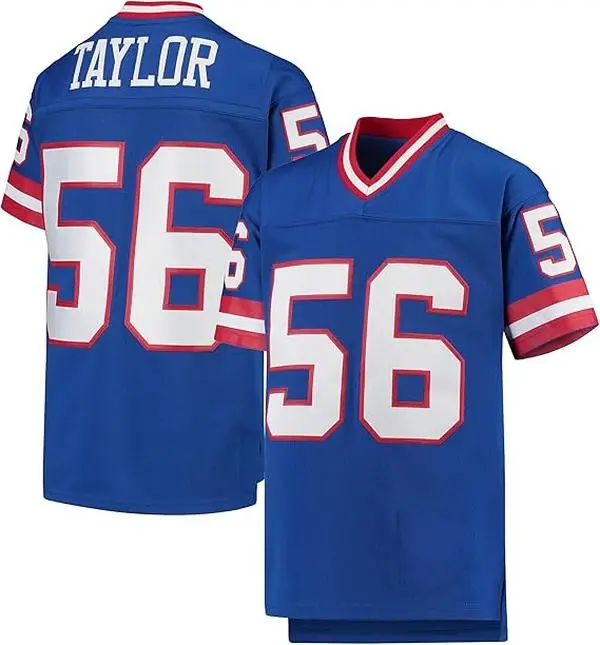 Men's 90s #56 Retro V-Neck American Football Fan Jersey - Stitched Polyester Mesh Apparel Jersey, Lightweight Breathable Moisture-Wicking Dry Fit, V-Neck Adds Clean Modern Style, Standard US Sizes Including 3XL, Flexible Football Kit for Movement