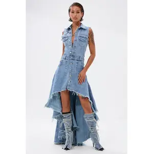 READ IT AND WEEP DENIM MINI DRESS