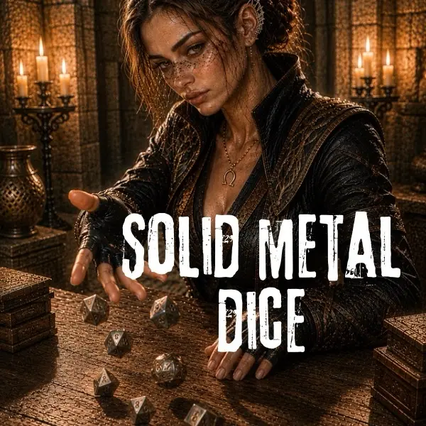 [YOU CHOOSE LIVE] FULL 7PC SET OF SOLID METAL DICE