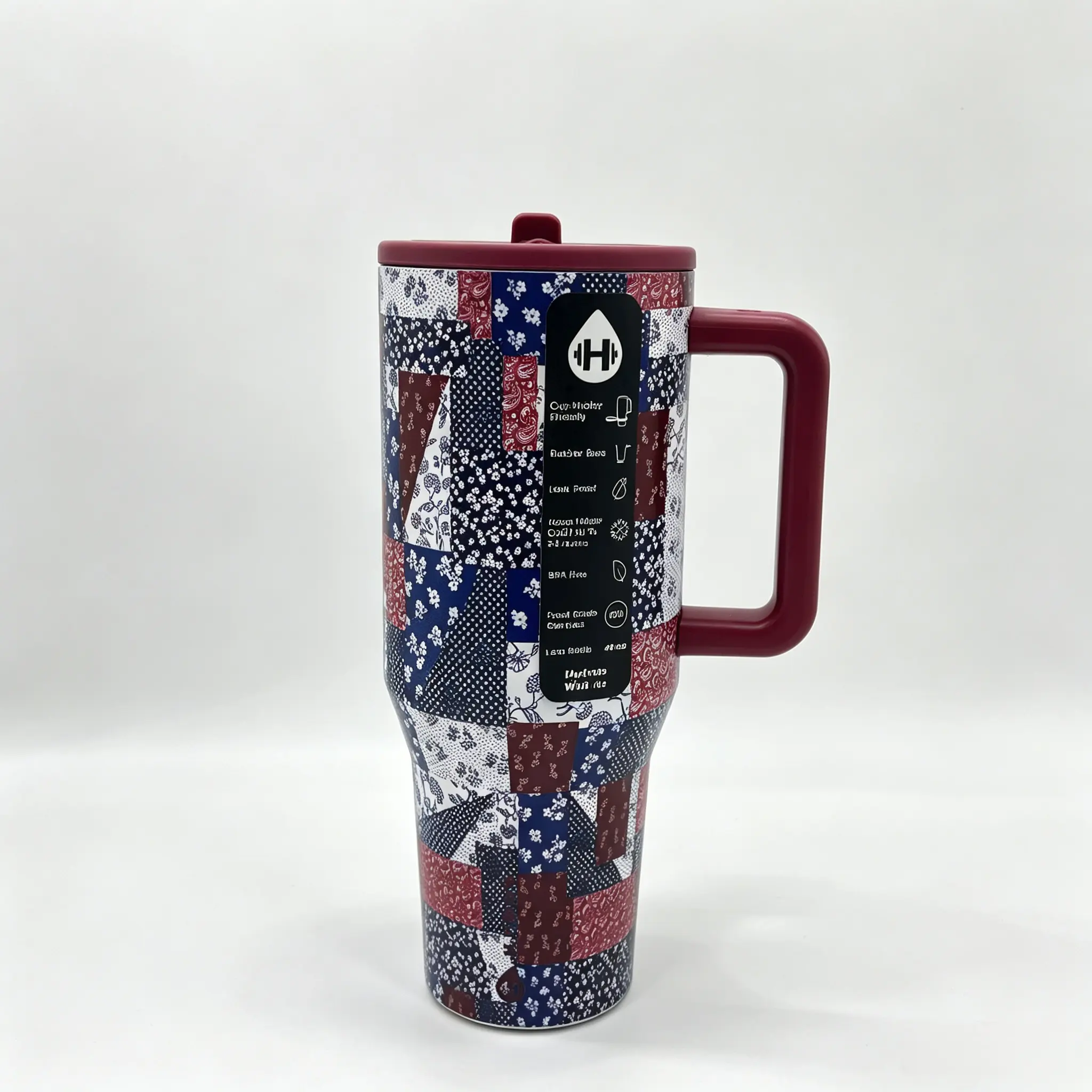 HydroJug 40 oz insulated water bottle with straw and handle | Leak-proof and durable | Perfect for school, sports, lunch, travel, and camping, USA-style color block  Tumbler Mug Portable Water Bottles Bottled hot cold drink cup daily use gift