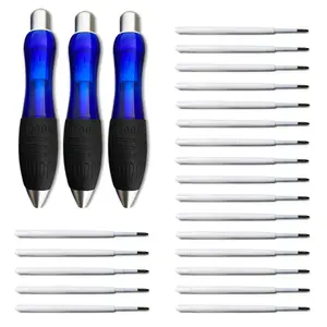 24Pcs Big Fat Pens Aids Writing For Tremor, Arthritis, Parkinson, Handicap, Carpal Tunnel Large Wide Grip Pen Blue (3 Pens + 12Black Refills + 9 Blue Refills) - Home Improvement.