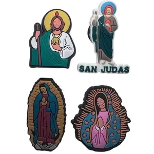 San Judas and Virgencita Shoe Charms - Footwear Accessories Decor Catholic Religion
