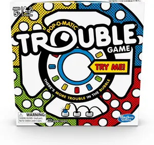 Gaming Trouble Kids Board Game, Pop-o-Matic Trouble Game, Kids Games for 2-4 Players, Family Board Games for Kids, Kids Gifts, Ages 5 and Up, Packaging May Vary