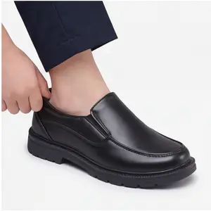 SHOESLOCKER Kids  Loafers Non-Slip Thick Sole Faux Leather Dress Shoes for School Uniforms & Formal Events, Classic Black Loafers training Clogs  Water Shoes slip-on cute casual beach