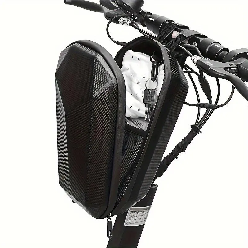 Textured Hard Shell Scooter Bag with Universal Mount, Waterproof All-Weather Storage for Electric Scooters, Folding Bikes & Motorcycles, Versatile Use, All Seasons, Balance Car Users, Robust Mounting System, Scooter Riders
