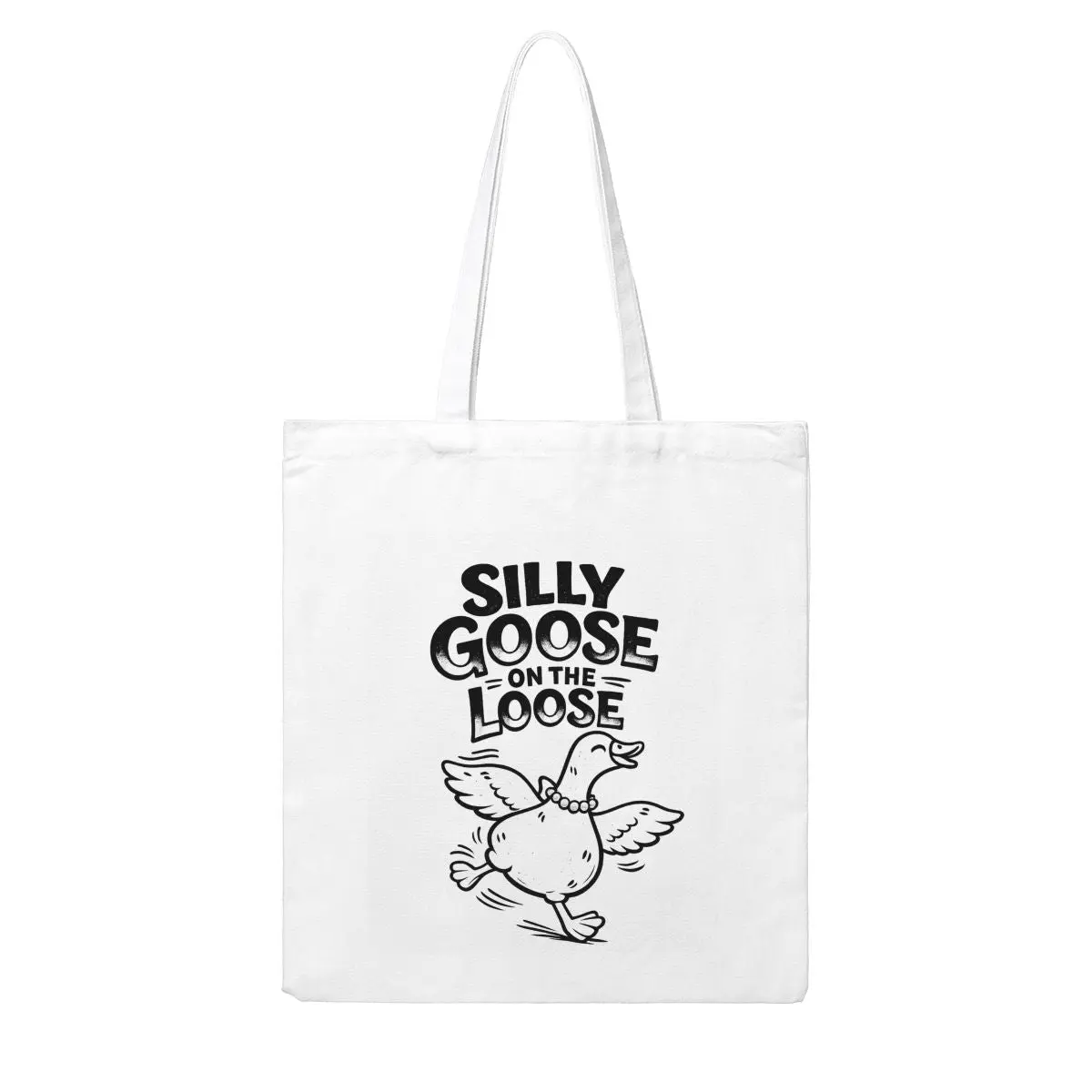 Silly Goose On The Loose Canvas Tote Bag