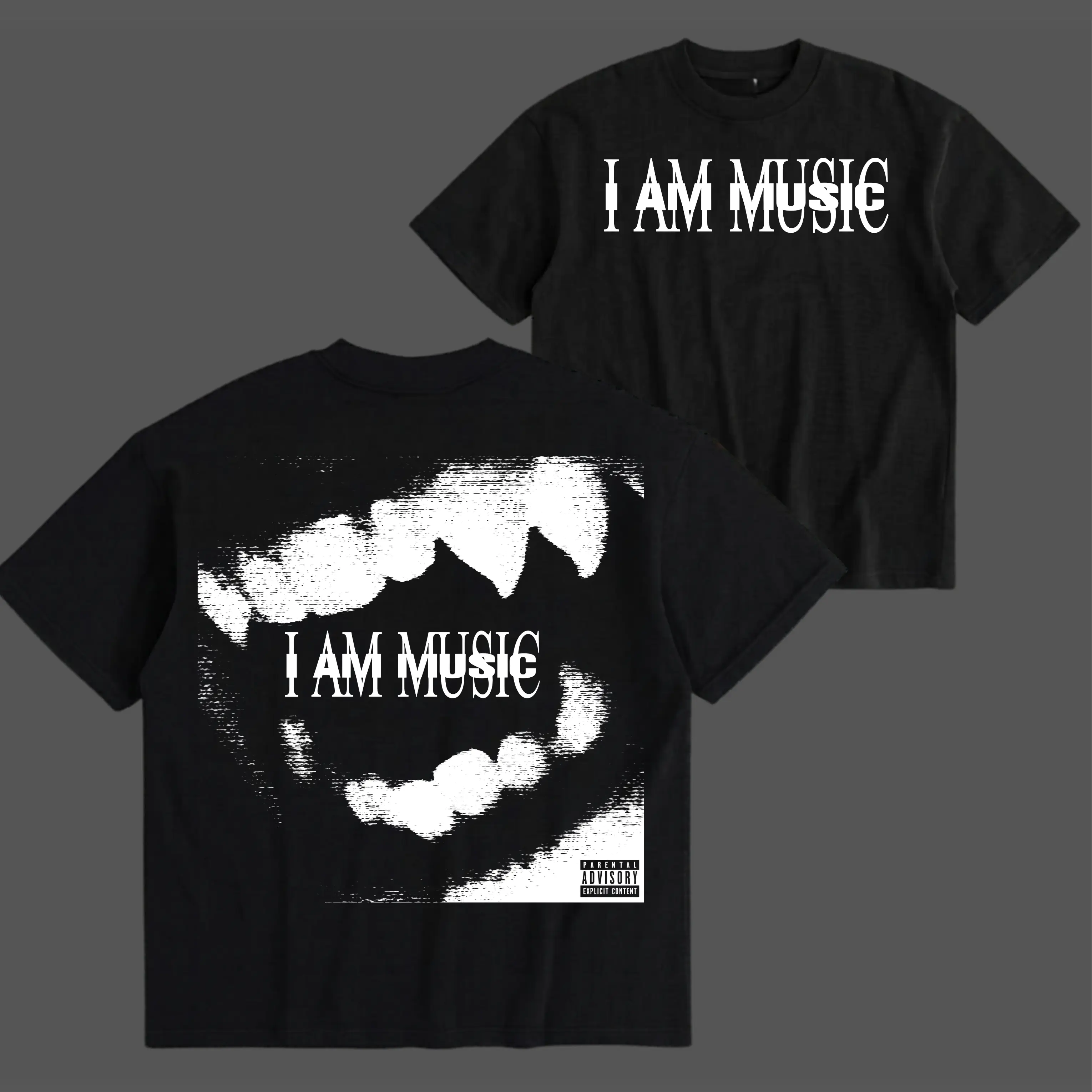 2 Sided Print  _I AM MUSIC_ Album Graphic T-Shirt, Antagonist Tour Merch Style Top, Trendy Y2K Hip-Hop Streetwear, Aesthetic, Casual, MADE IN USA