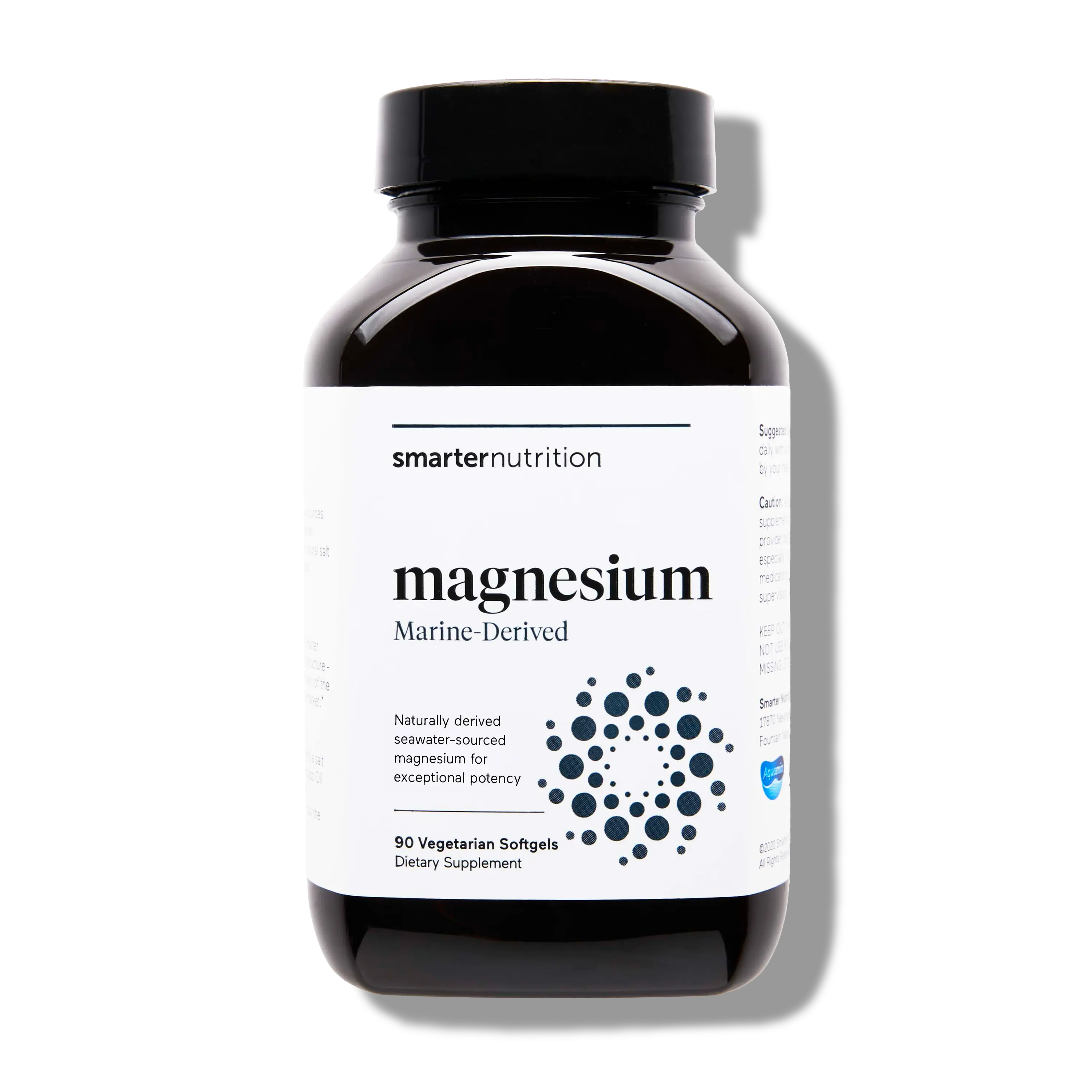 Smarter Nutrition Marine Magnesium Supplement 300mg - Naturally Sourced, Clinically Tested Magnesium + Avocado Oil & AstraGin for High Absorption - Non-GMO - 90 Softgels