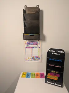Customizable Family Chore Chart with Reward Bucks included