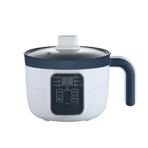 An electric rice cooker that includes a removable nonstick pot and has an automatic keep-warm function. Its cooking capacity is 6 cups (1.5 gallons), and when not cooking, it holds 3 cups. This one-button grain cooking pot