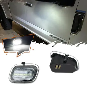 2pcs White Ice Blue LED Side Towing Mirror Puddle Lights For Ford F-Series Super Duty F150 F250 F350 F450 , Replaces OEM # FL3Z13B374B FL3Z-13B374B