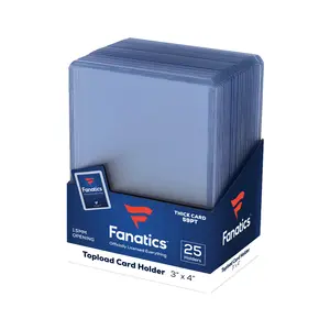 Fanatics 59pt 3x4 Thick Top Loader 25 Count Pack (59 Point Size or 1.5 mm)