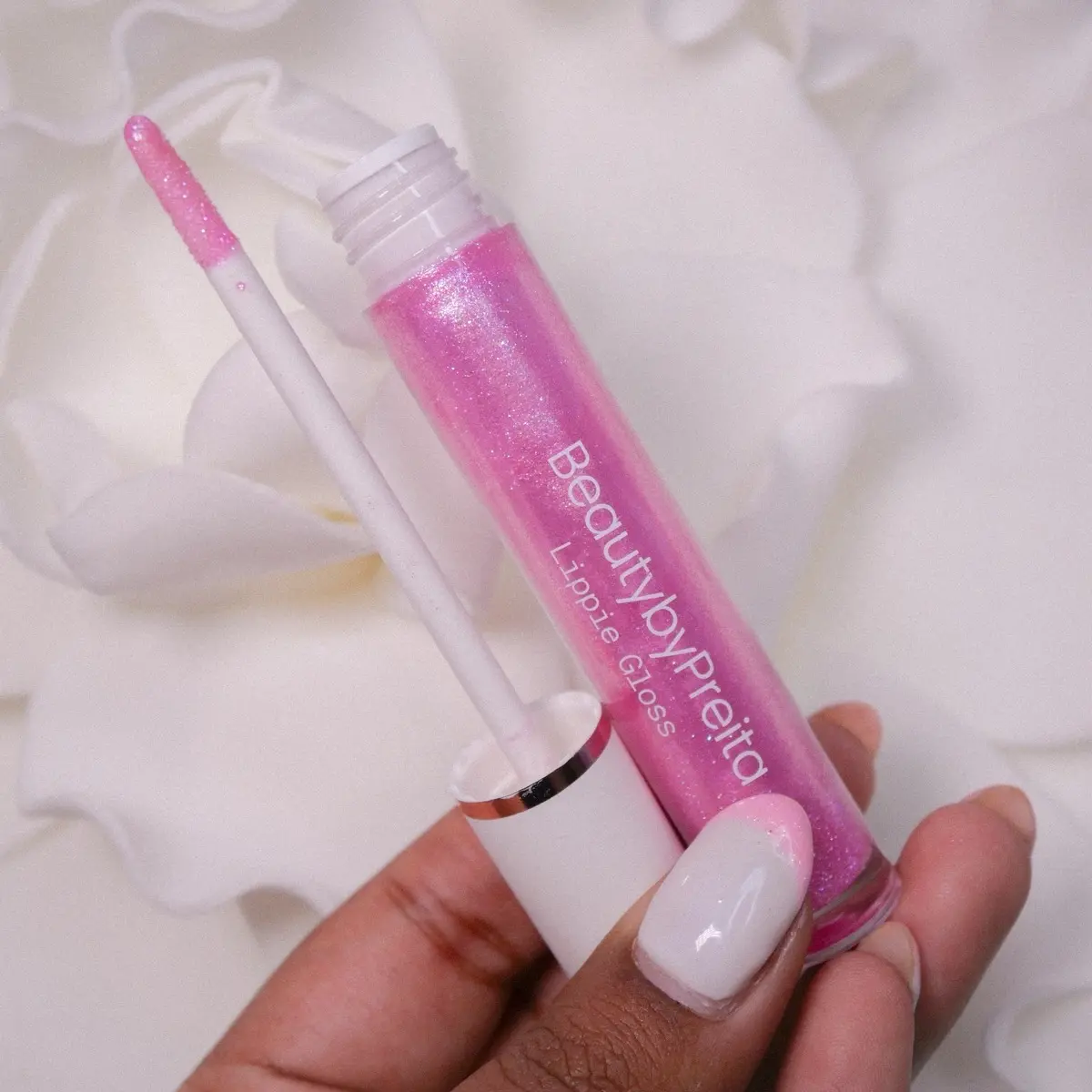 BeautybyPreita: Princess Lippie Gloss | Pink Lipgloss | Sparkling Lipgloss | Clear Lipgloss | Vegan Lipgloss | Hydrating | Lightweight
