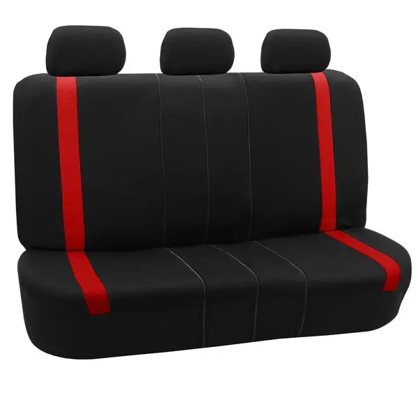 Rear Red Automotive Seat Covers - Interior Cushions, Car Seat Protectors, Removable Headrest Accessories, Washable Design, Multiple Color Options