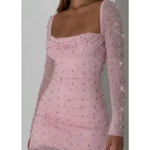 Very Beautiful 2525  Party Women's Beaded Design Slim Fit Bodycon Dress Formal Womenswear