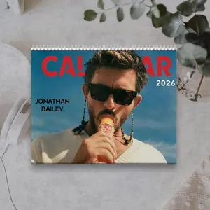 Jonathan Bailey 2026 Wall Calendar Planner, Jonathan Bailey Fan Gift for Fan Merchandise, Monthly Planner Holiday Gift, Unique Holiday Gift
