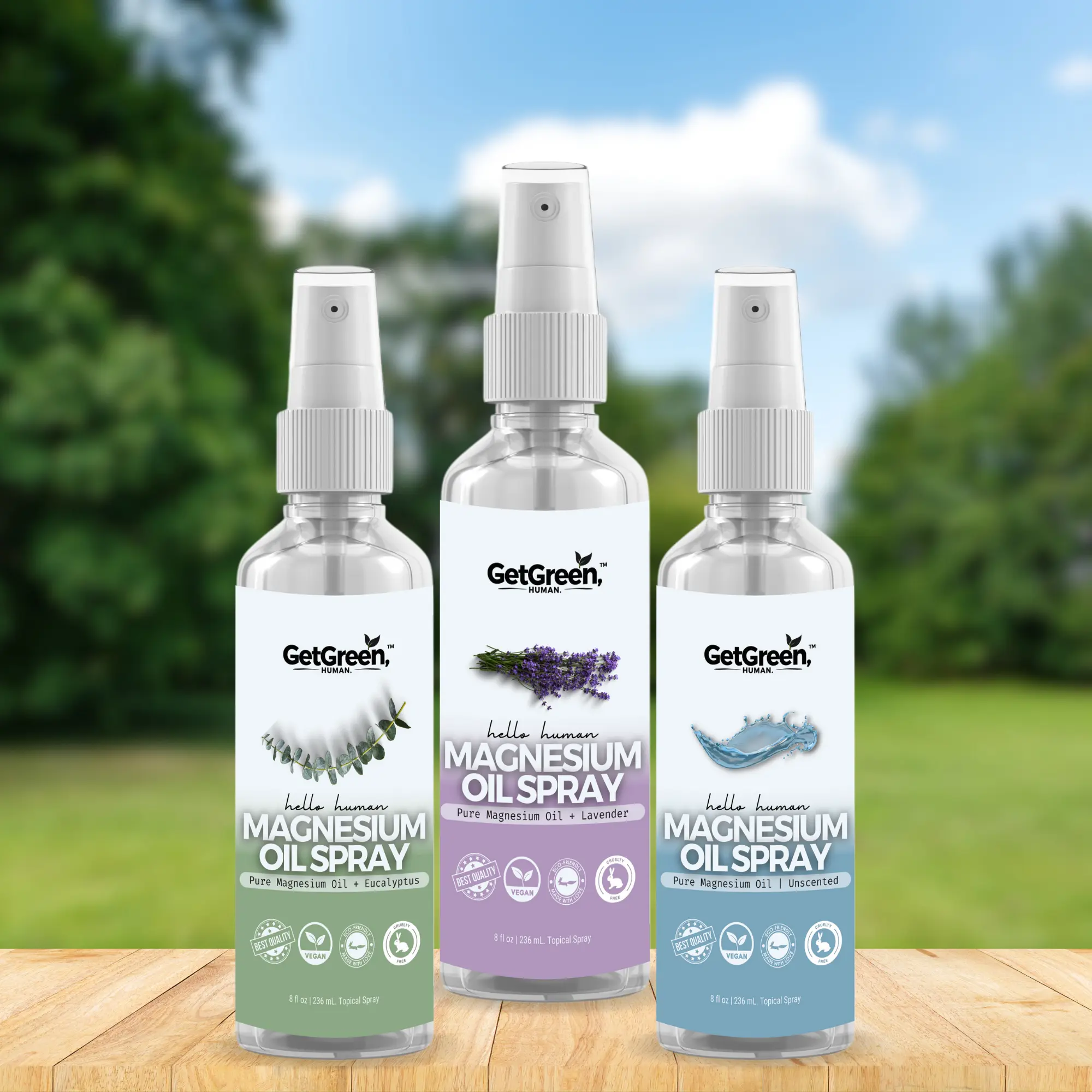 Magnesium Oil Spray (8 fl oz) - Stress Relief, Aches, Discomfort Sleep + Energy (Strong) Vegan, Essential Oil Mineral Spray [Made in USA]
