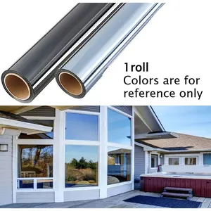 Unidirectional mirror coloring - privacy, protection, thermal control, non adhesive decorative window film for home and office, office windows | modern home decoration | easy to install film, home window treatment, Window Privacy Films