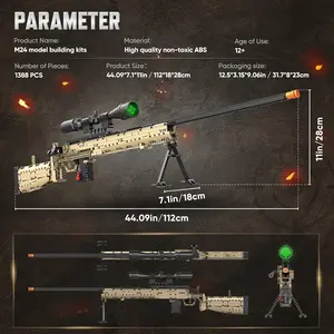 M24 Building Block Model Toy Set for Teenagers Aged 12+ High-Quality ABS Plastic Creative & Safe Building Blocks Ideal for Christmas & Birthday Gifts(Building block style, requires assembly)