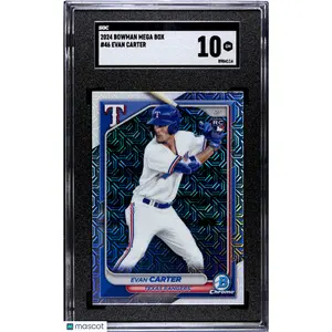 Evan Carter SGC 2024 Bowman Mega Box #46 Rookie Texas Rangers 10
