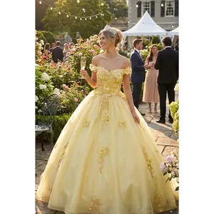 Plus Size Ball Gown in Yellow | Formal Quinceanera Dress