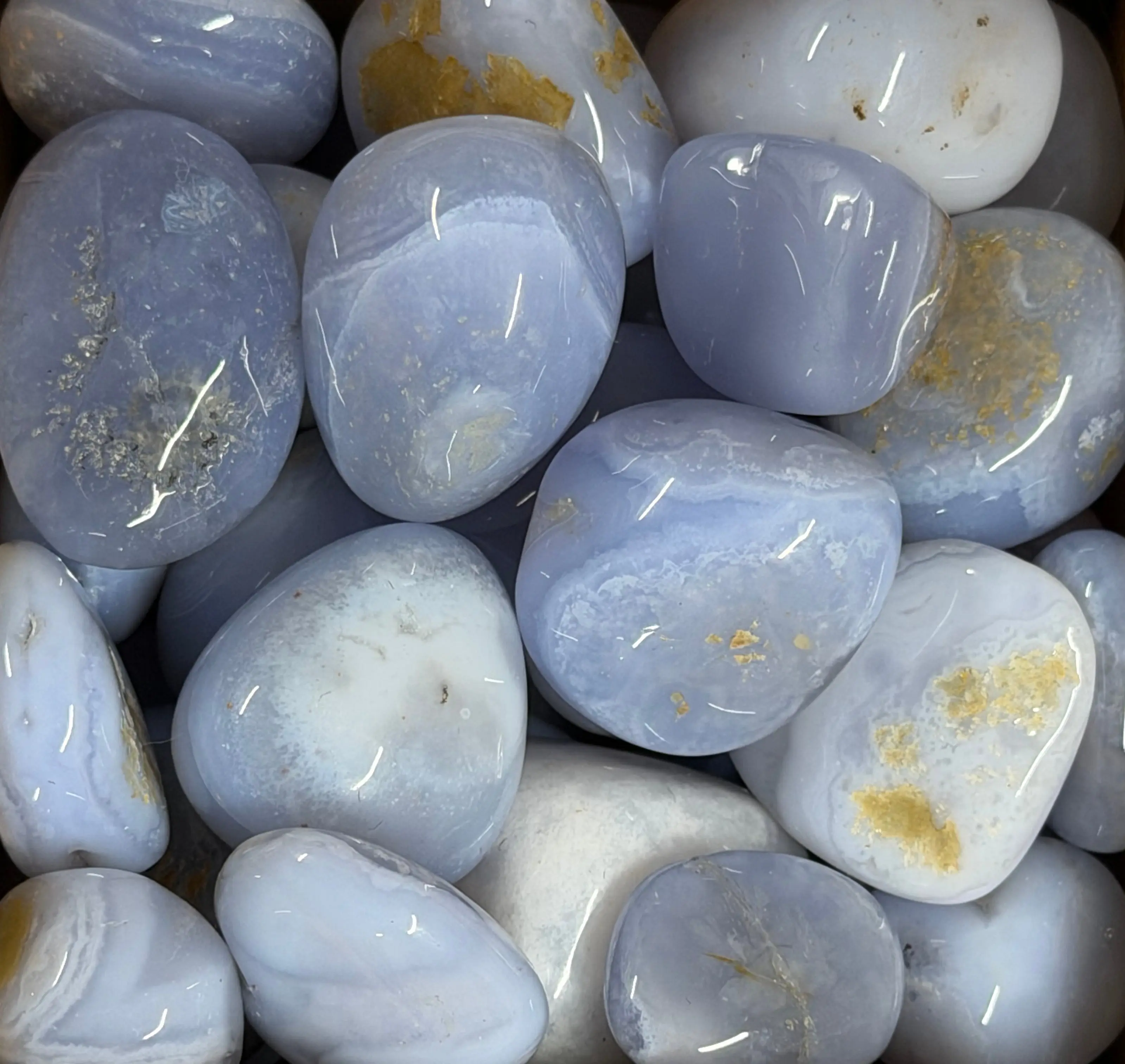blue lace agate tumbles blue lace agate tumbles