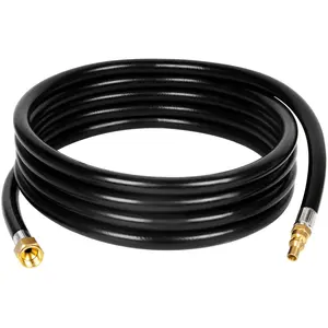 12FT RV Propane Quick Connect Hose, Heavy Duty Extension for Fire Pit, Camping Grill & Camp Chef Explorer - Easy Connect, No Tools Required