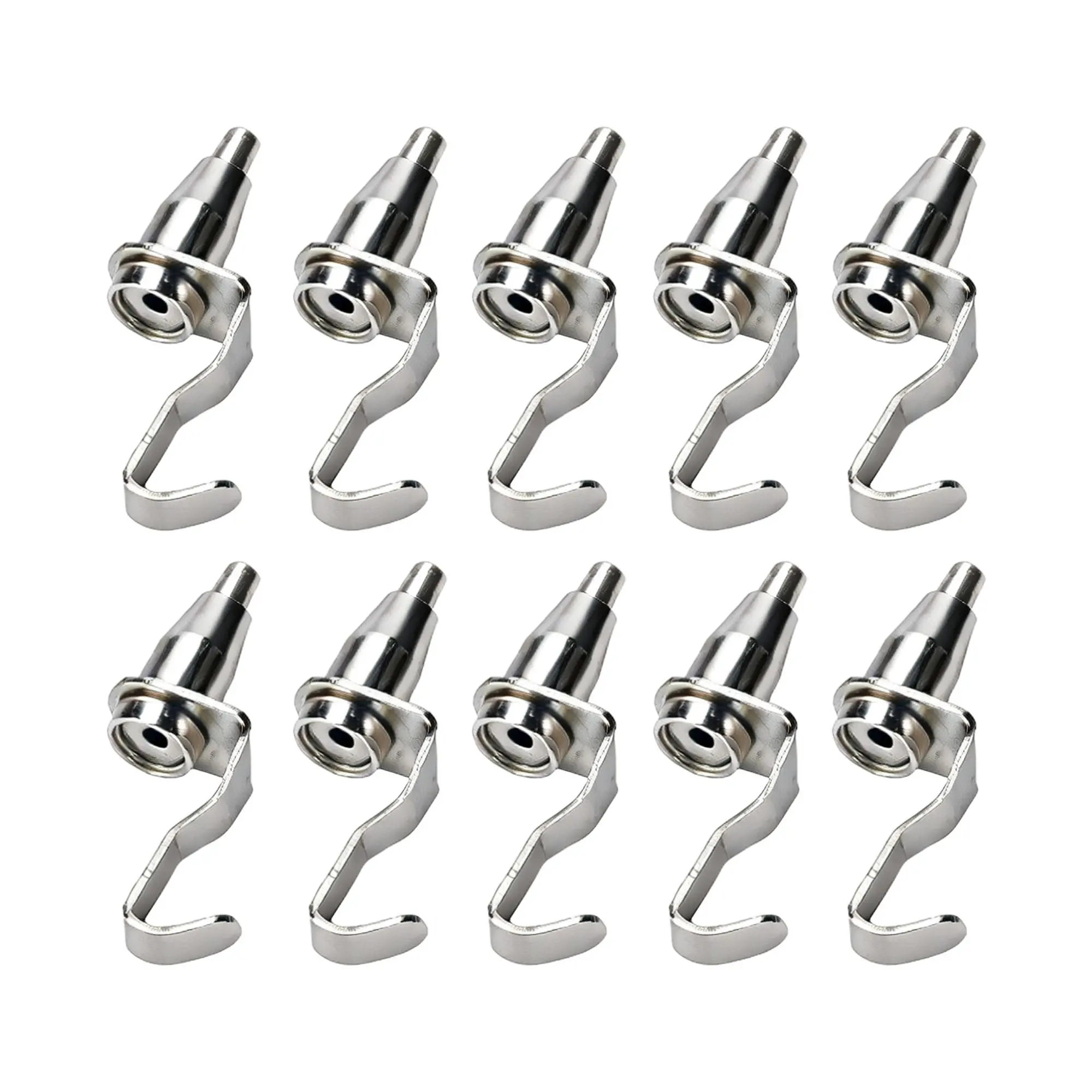 10-Pack Metal Wire Adjustment Hooks Set, Hangable Adjustable Photo Hanging Hooks for Steel Cable, Gallery Display, Wall Decoration