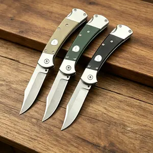 8Cr Steel Folding Pocket Knife | 2.8" Blade G10 Non-Slip Handle, Fruit Knife for Kitchen & Outdoor Camping, EDC Tool with Pouch,Available, Perfect Gift for Men