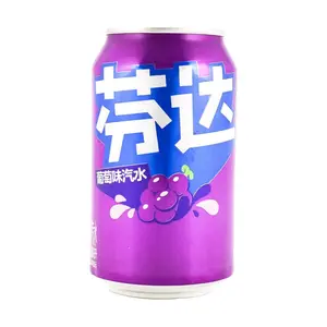 FANTA Grape Soda 330ml Cans - Authentic China Mainland Flavor, Refreshing Fruit Drink
