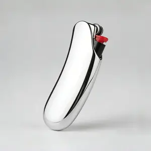 Heavy Curved Lighter Case Cover Holder Sleeve Pouches Metal Ergonomic Design for BIC Full Size Lighter J6