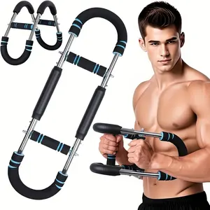 Twister Arm Trainer, 60-100lb Adjustable Chest & Arm Workout Tool, Compact Twister Arm Strengthener, Portable Power Twister Bar with Snap - Together Detachable Design for Fitness Anywhere