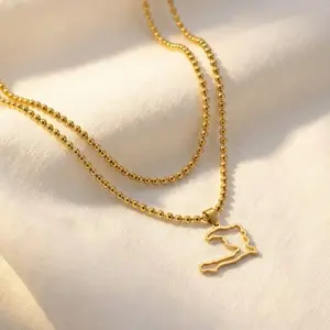 Double necklace with Haitian pendant