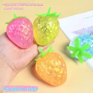 Malt Sugar Strawberry Slow Rebound Stress Relief Toy, Kids and Adults Fruit Pressure Release Game, Fun Small Plaything, Stress Relief Squishies