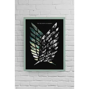 Attack on Titan Poster Wings of Freedom Survey Corps Art Anime Wall Decor Shingeki no Kyojin Gift Anime Print Manga Room Decor