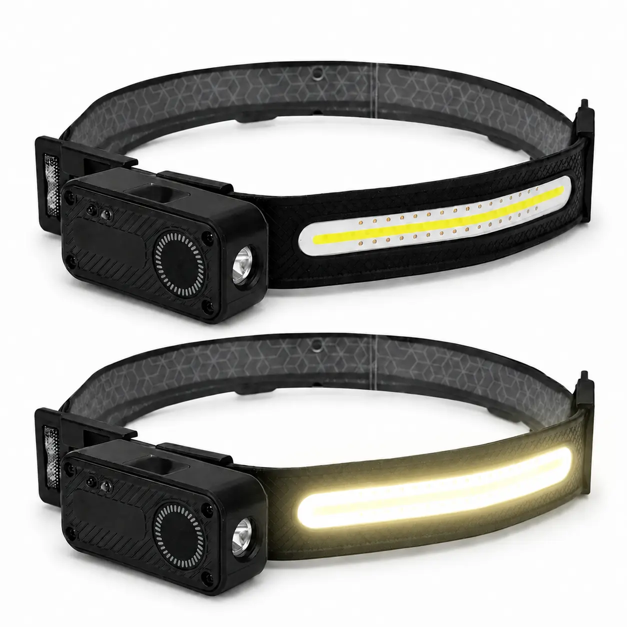 2-in-1 Headlamp and Wrist Light, Rechargeable LED Headband with Motion Sensor, COB+Spotlight, 6 Modes, Magnetic Base, Digital Display for Camping & Repairs, Portable Mechanic Light, Night Headlamp Flashlight, Led Flashlights, Cordless Rechargeable Light