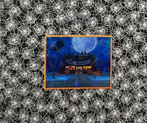 Nostalgic SpongeBob 2000's Halloween holographic stickers
