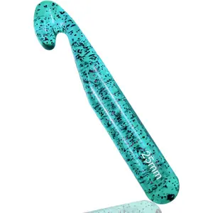 25mm Large Crochet Hook,Huge Crochet Hooks for Chunky Yarn,Ergonomic Knitting Giant Crochet Needles,Big Crochet Hooks for Knitting Yarn Carpet Scarf Wool Roving, Green