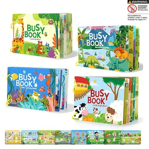Busy Book Set for 3-6 Year Olds, Pre-School Learning Activities, Montessori Education Toy, Visual Learning Tools, Learning Materials, Quiet Book for Boys and Girls
