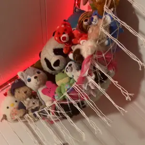 Plush Toy Hammock 60in Hangable Boho Stuffed Animal Corner Hanging Net Practical Cotton Organiser for Bedroom Nursery Decoration Ornaments