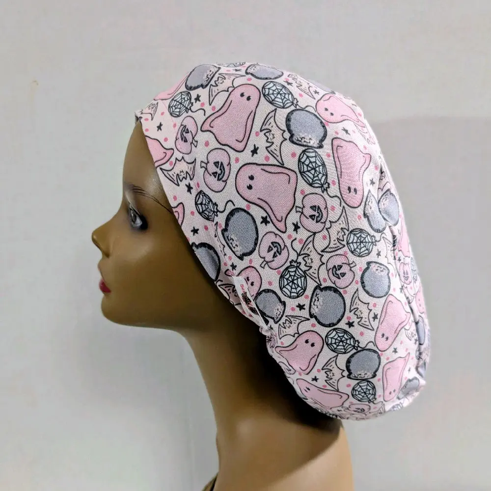 Scrub Cap, Surgery Hat, Chemo Hat, Euro Style Scrub Cap, Soft and Stretchy, ghost, fall