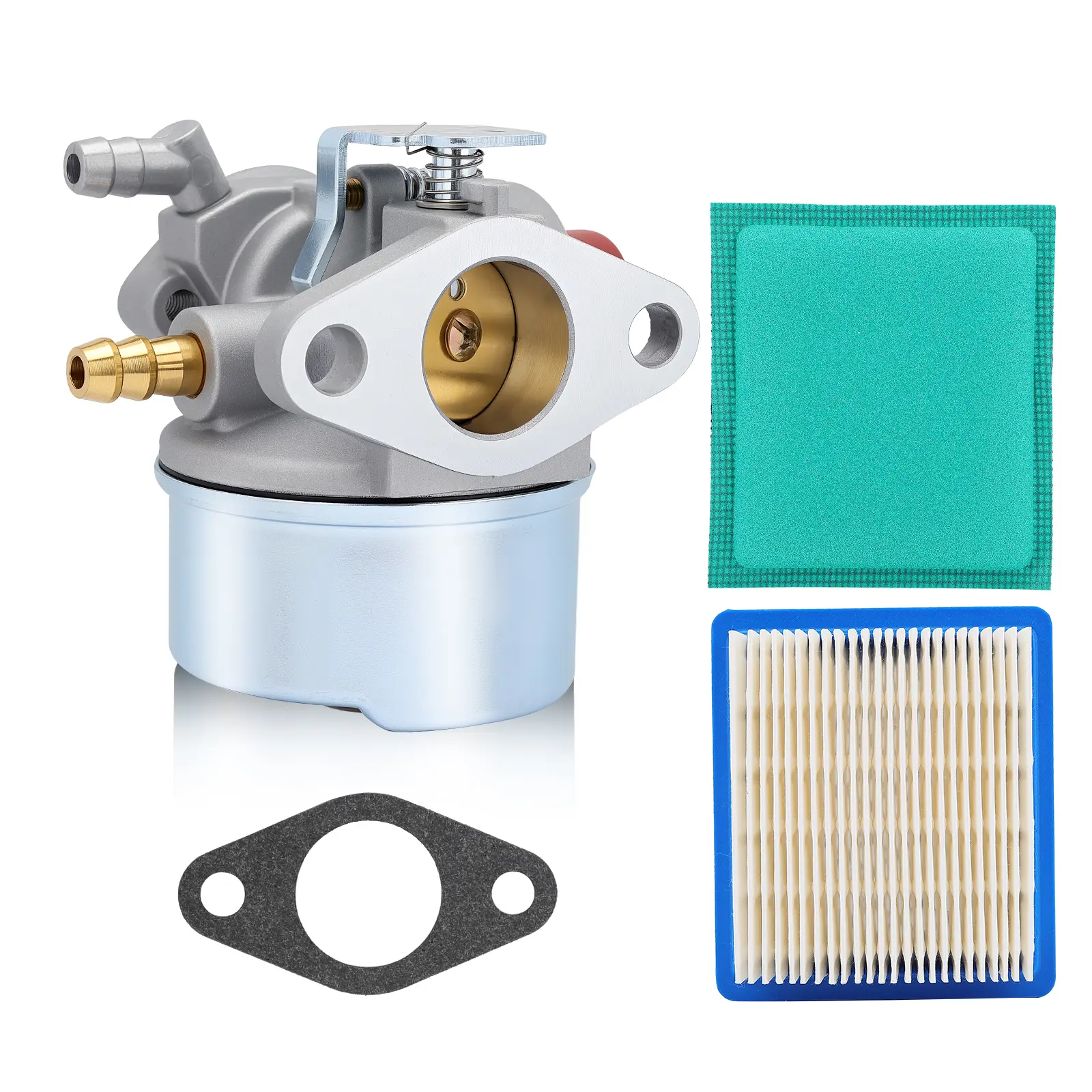 Fits Tecumseh OHH60 OHH55 Carburetor Kit for 6.5HP 5.5HP 5HP OH195EA Engines Lawn Mower Parts Replace 640004 640025 640014 640017 Fits Tecumseh Carb Motor Generator